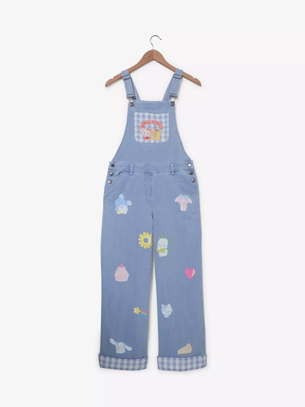 Sanrio Hello‎ Kitty and Friends Gingham Denim Overalls - BoxLunch Exclusive
